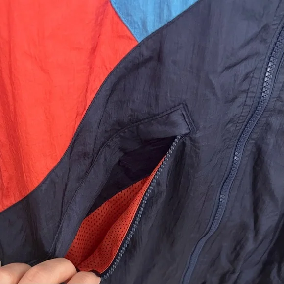 Champion Colorblock 90s Y2K Windbreaker Full Zip Jacket Adult Medium Nylon Retro - Picture 5 of 13
